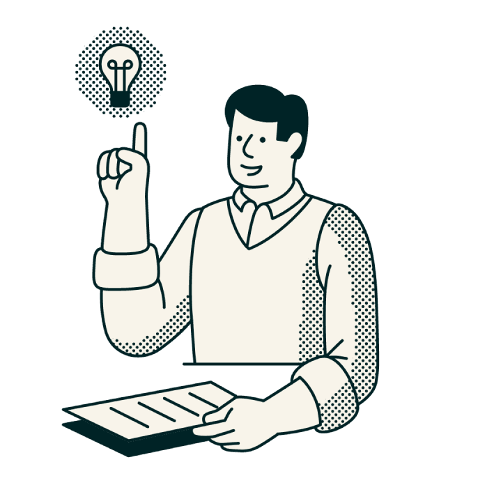 A picture of a man pointing up to the light