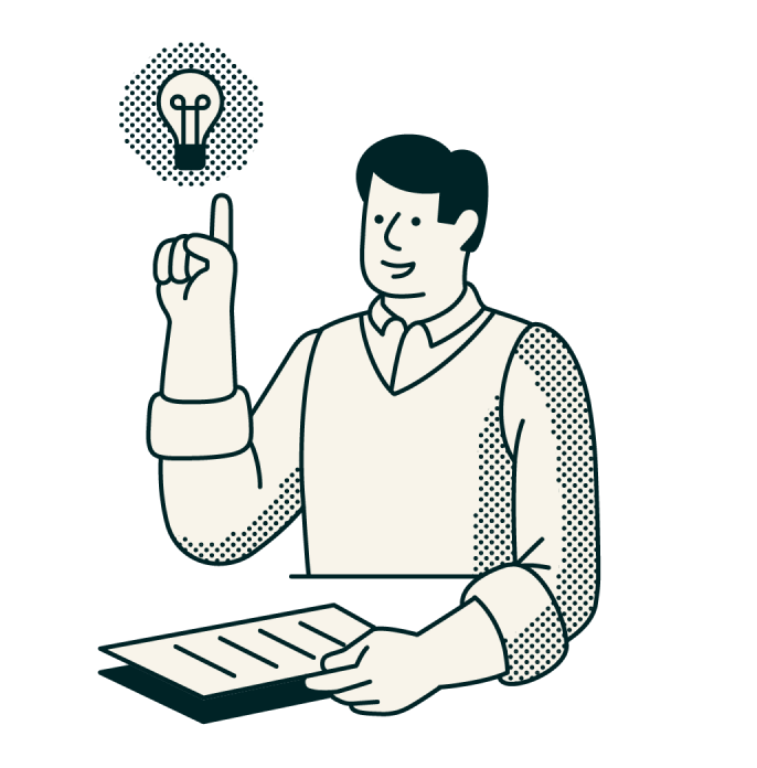 A picture of a man pointing up to the light